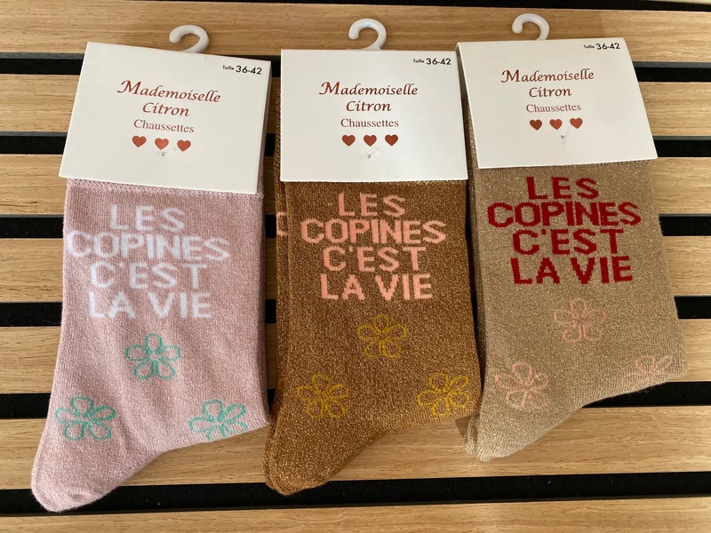 Chaussettes « Les copines c’est la vie »