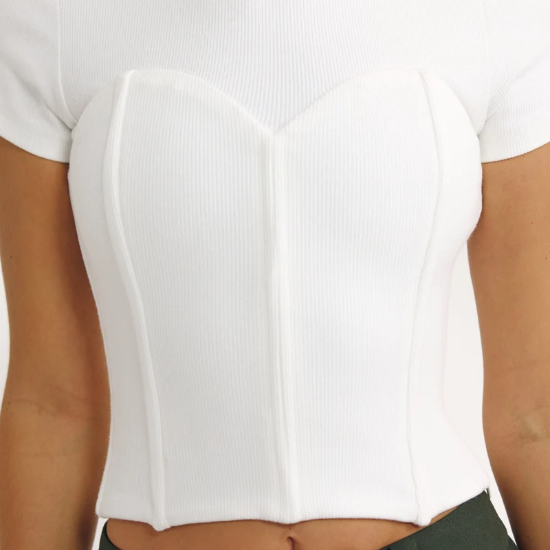 T-shirt Bustier - Écru
