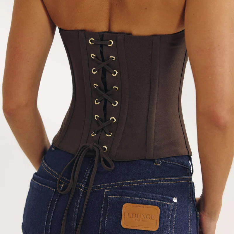 Bustier Bandeau - Marron Foncé