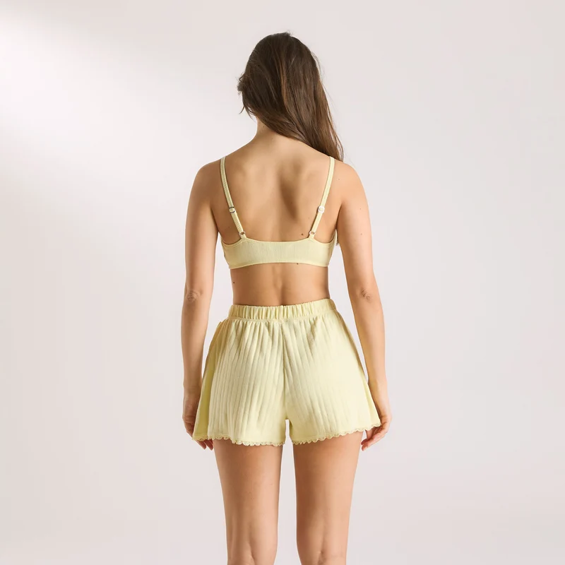 Brassière en Pointelle - Bouton d'or