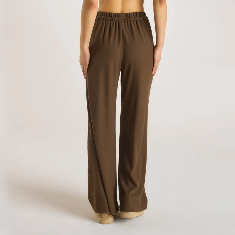 Pantalon Large Waffle - Chocolat