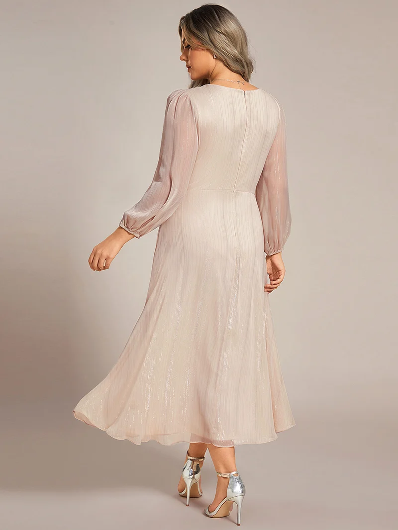 ever EMBER | Robe invitée mariage en mousseline plissée à manches volantées (Vente finale)
