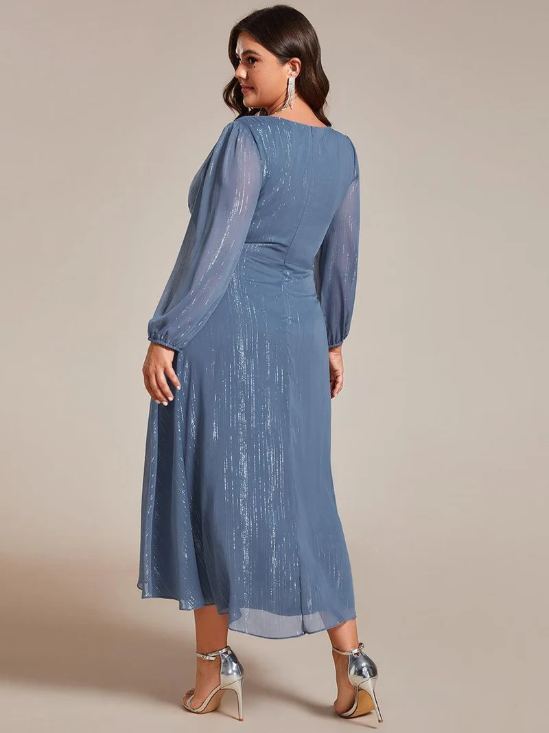 ever EMBER | Robe invitée mariage en mousseline plissée à manches volantées (Vente finale)
