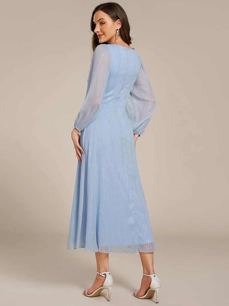 ever EMBER | Robe invitée mariage en mousseline plissée à manches volantées (Vente finale)