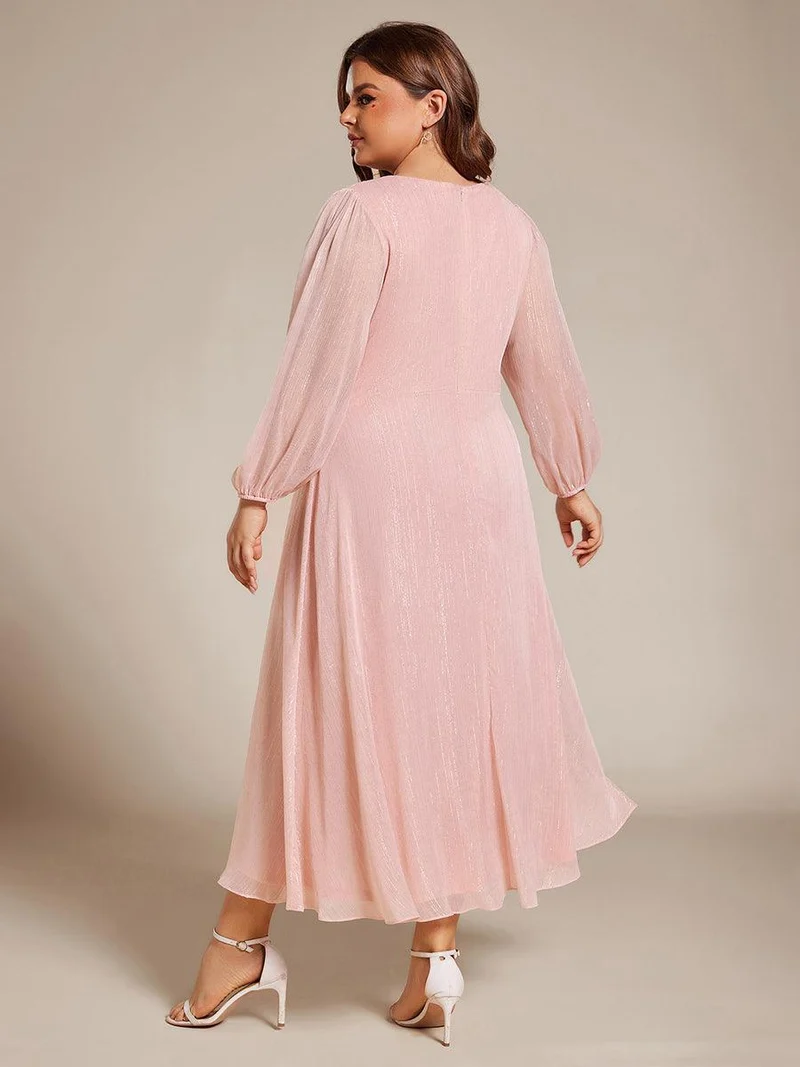 ever EMBER | Robe invitée mariage en mousseline plissée à manches volantées (Vente finale)