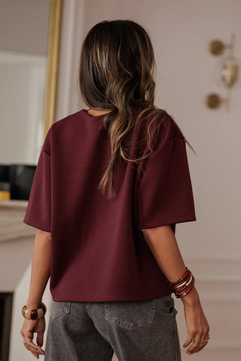 Tee-shirt Charly bordeaux
