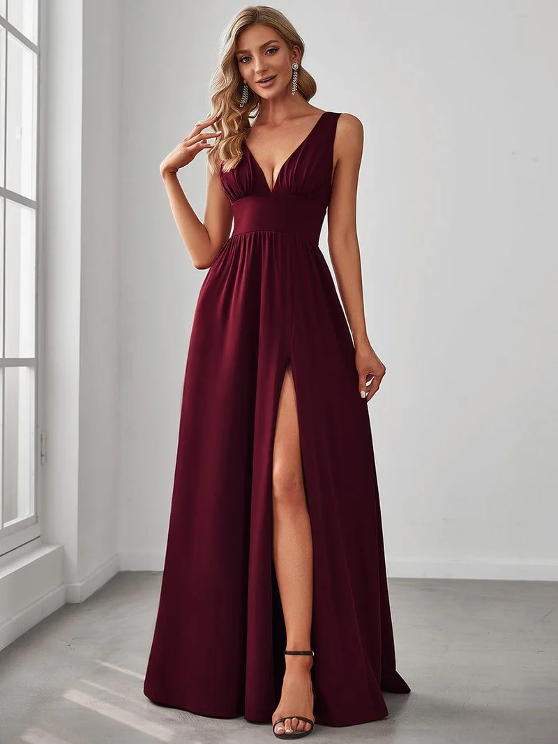 ever SORAYA|Robe gala longue taille haute à col V