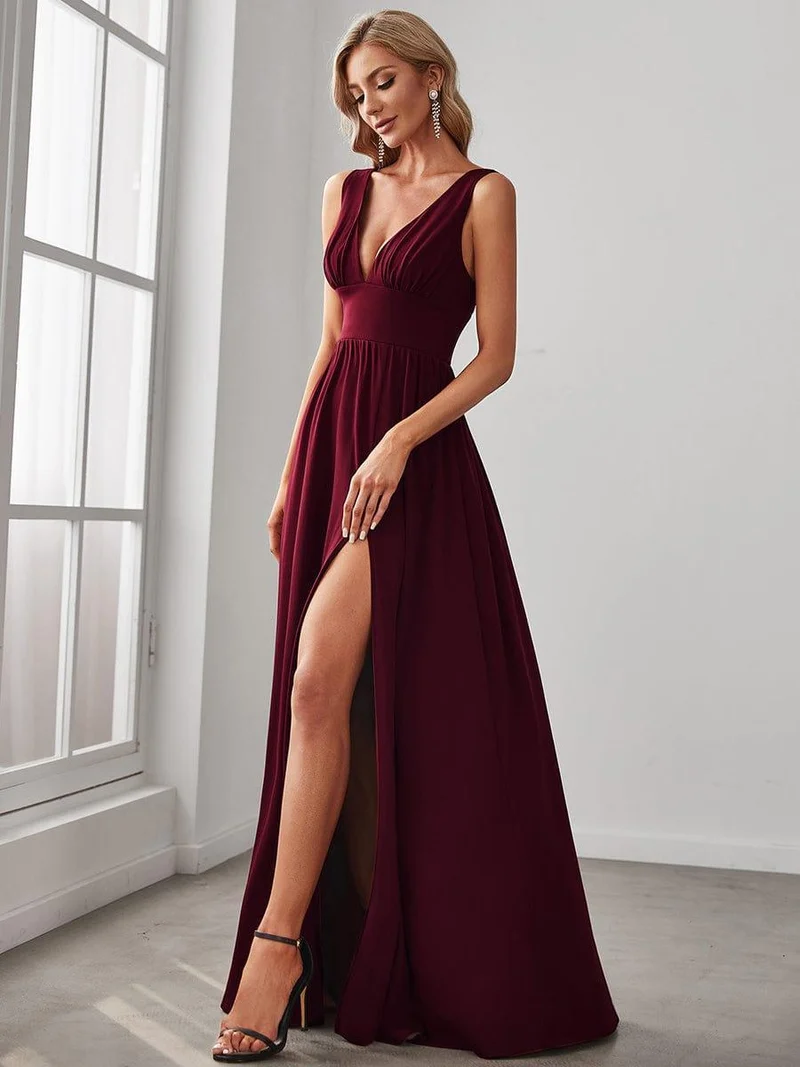 ever SORAYA|Robe gala longue taille haute à col V