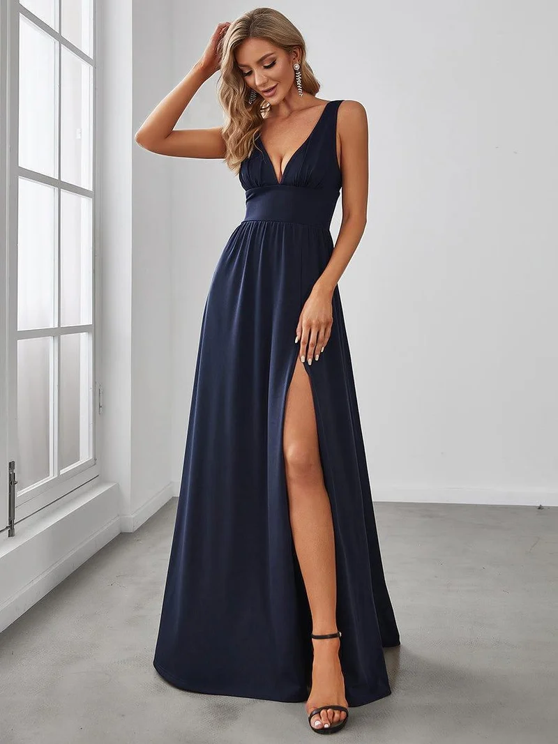 ever SORAYA|Robe gala longue taille haute à col V