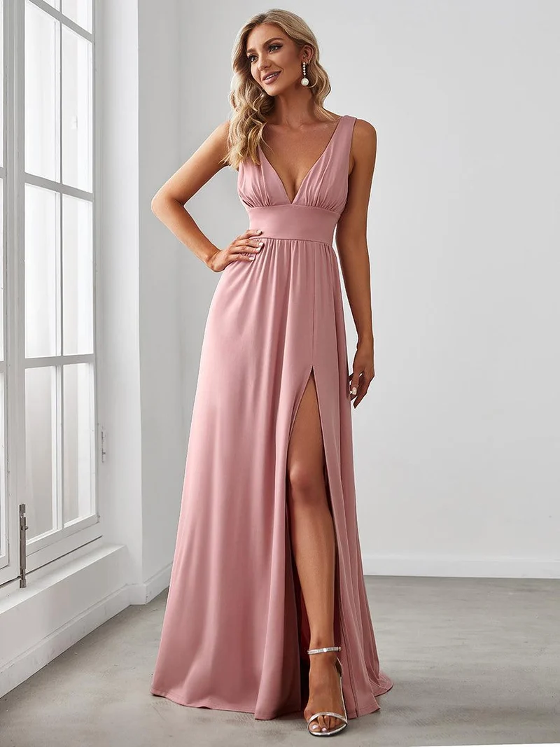 ever SORAYA|Robe gala longue taille haute à col V