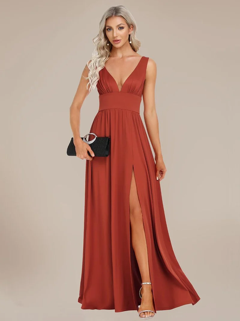 ever SORAYA|Robe gala longue taille haute à col V