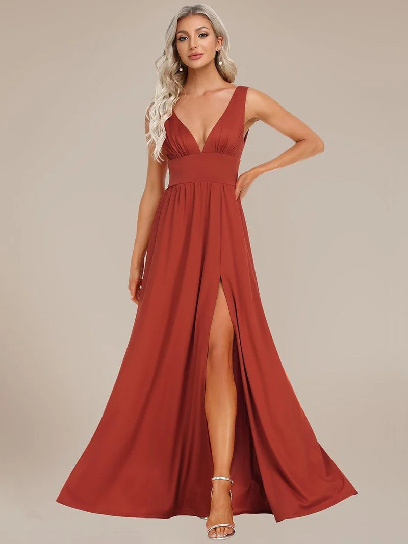 ever SORAYA|Robe gala longue taille haute à col V