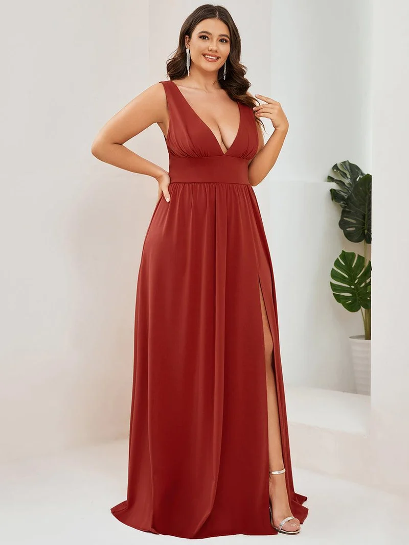 ever SORAYA|Robe gala longue taille haute à col V