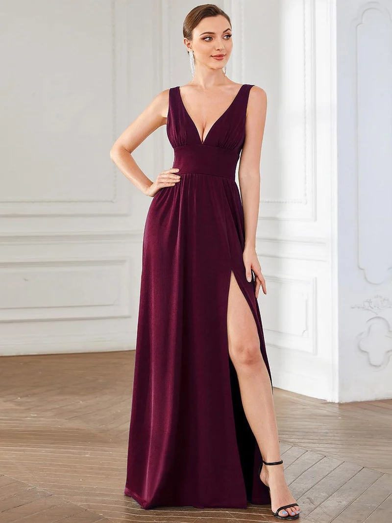 ever SORAYA|Robe gala longue taille haute à col V