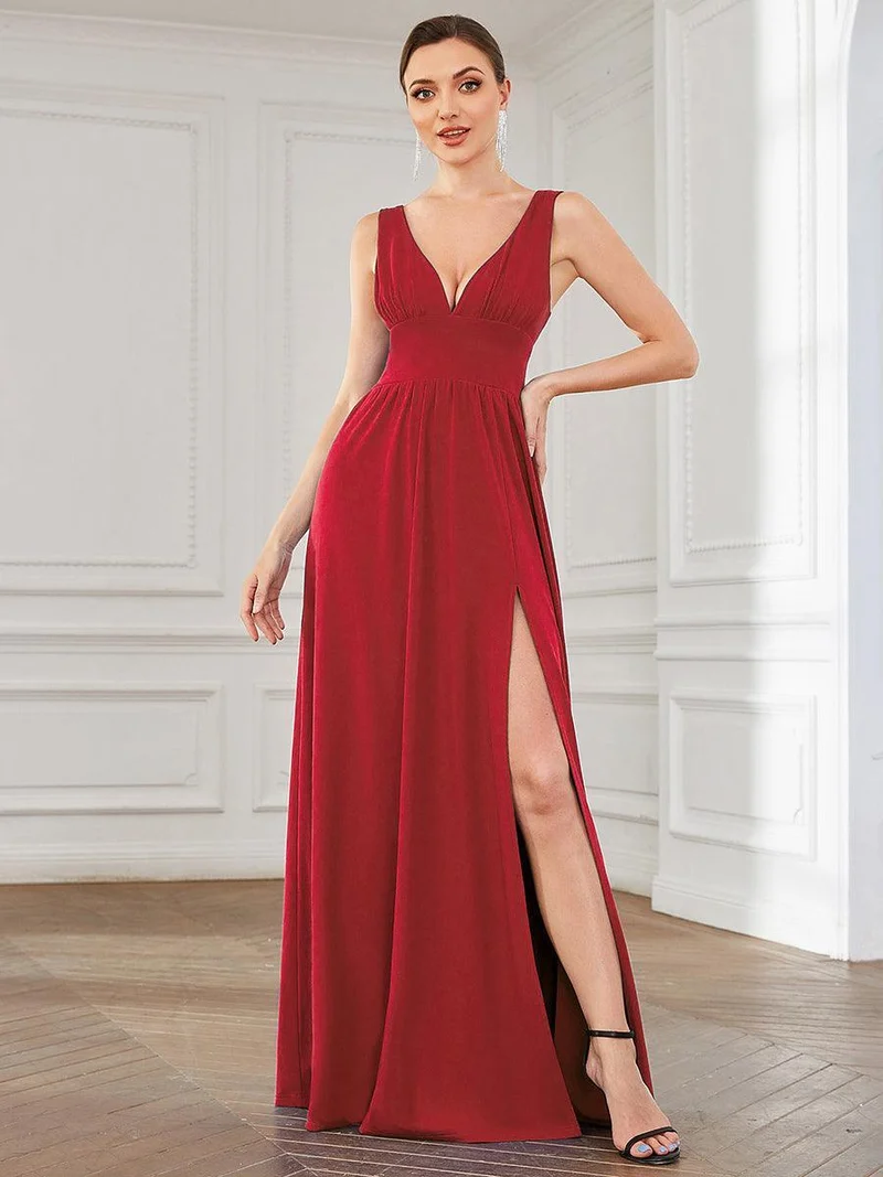 ever SORAYA|Robe gala longue taille haute à col V