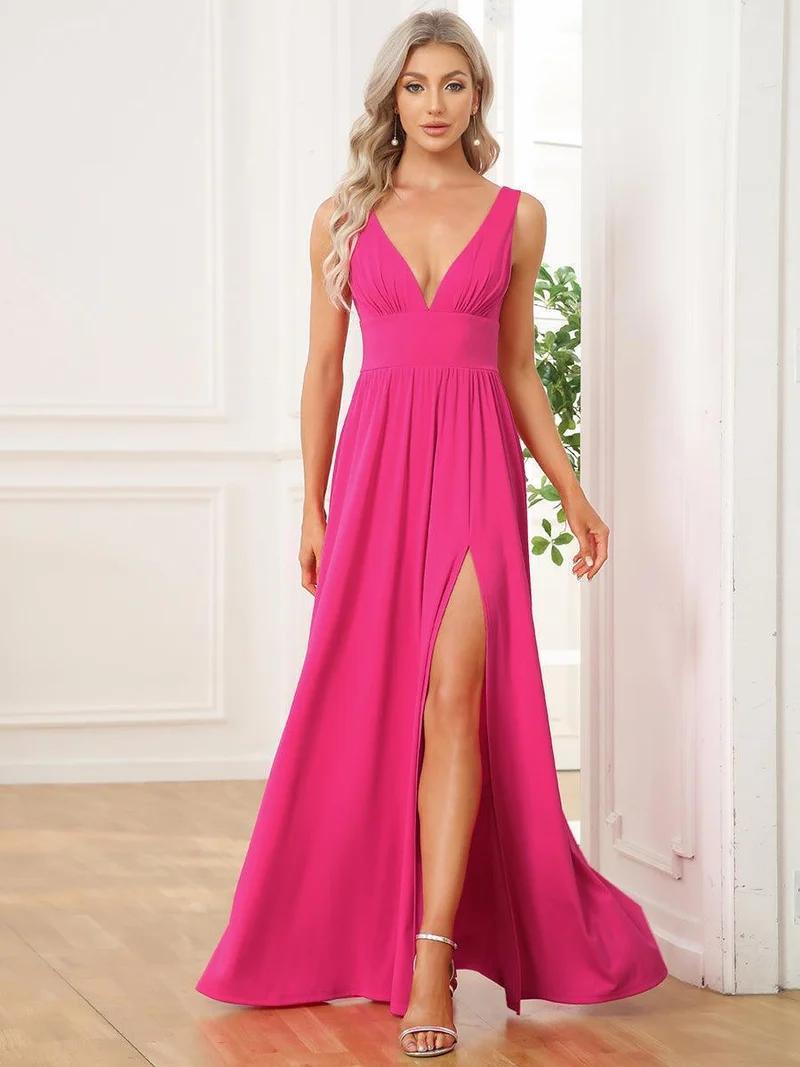 ever SORAYA|Robe gala longue taille haute à col V
