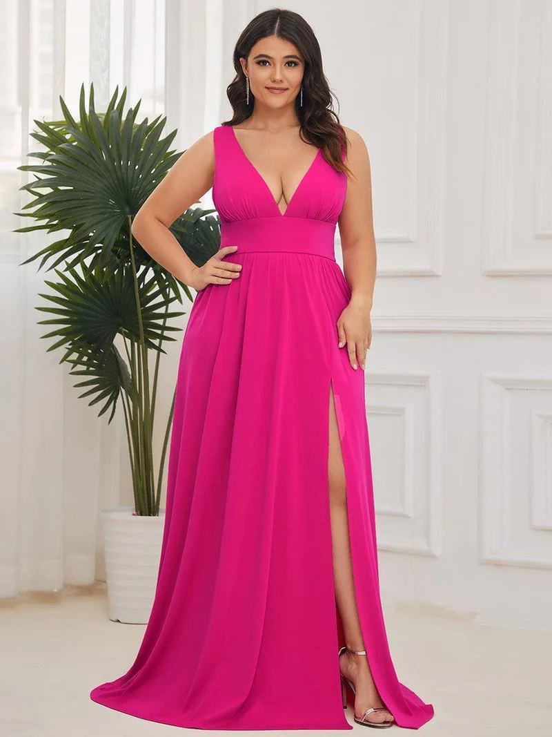 ever SORAYA|Robe gala longue taille haute à col V