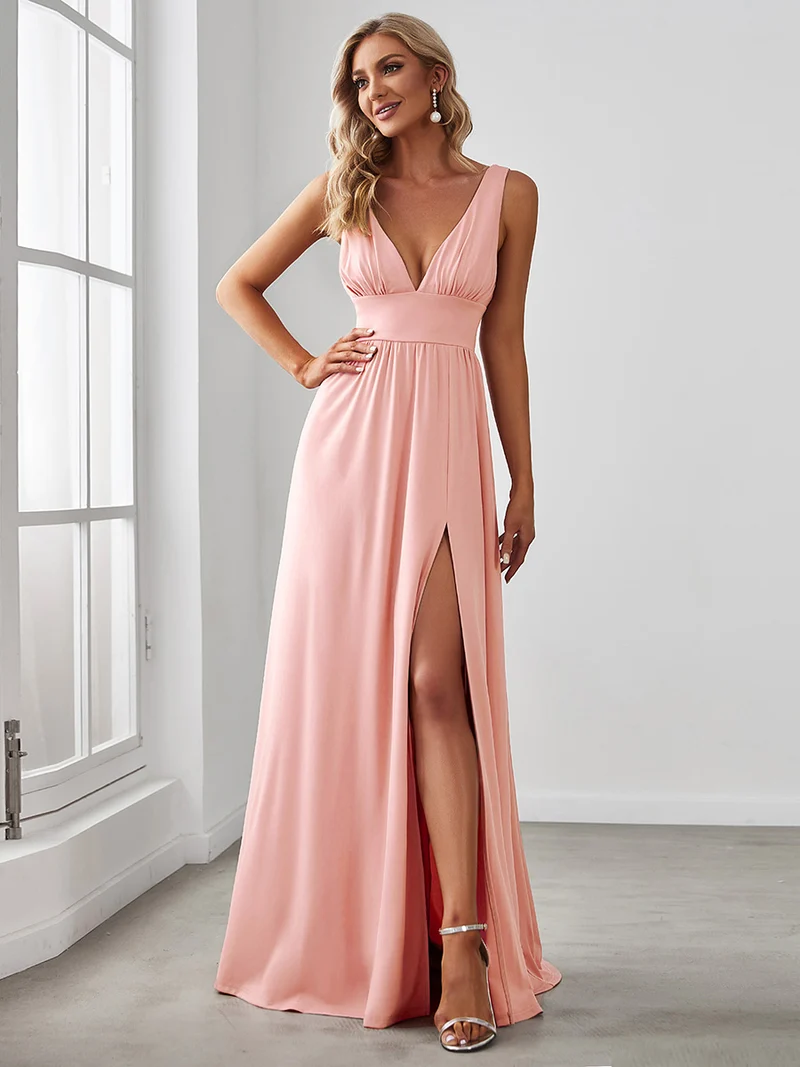 ever SORAYA|Robe gala longue taille haute à col V