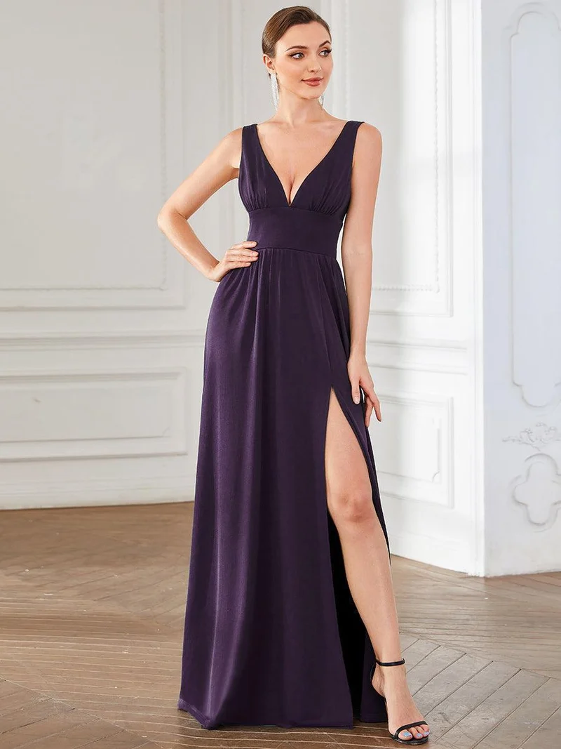 ever SORAYA|Robe gala longue taille haute à col V