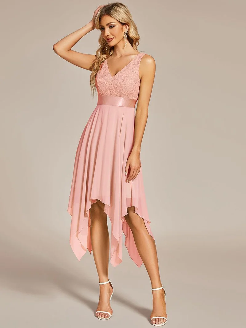 ever COSTA|Robe invitée mariage asymétrique en mousseline de soie