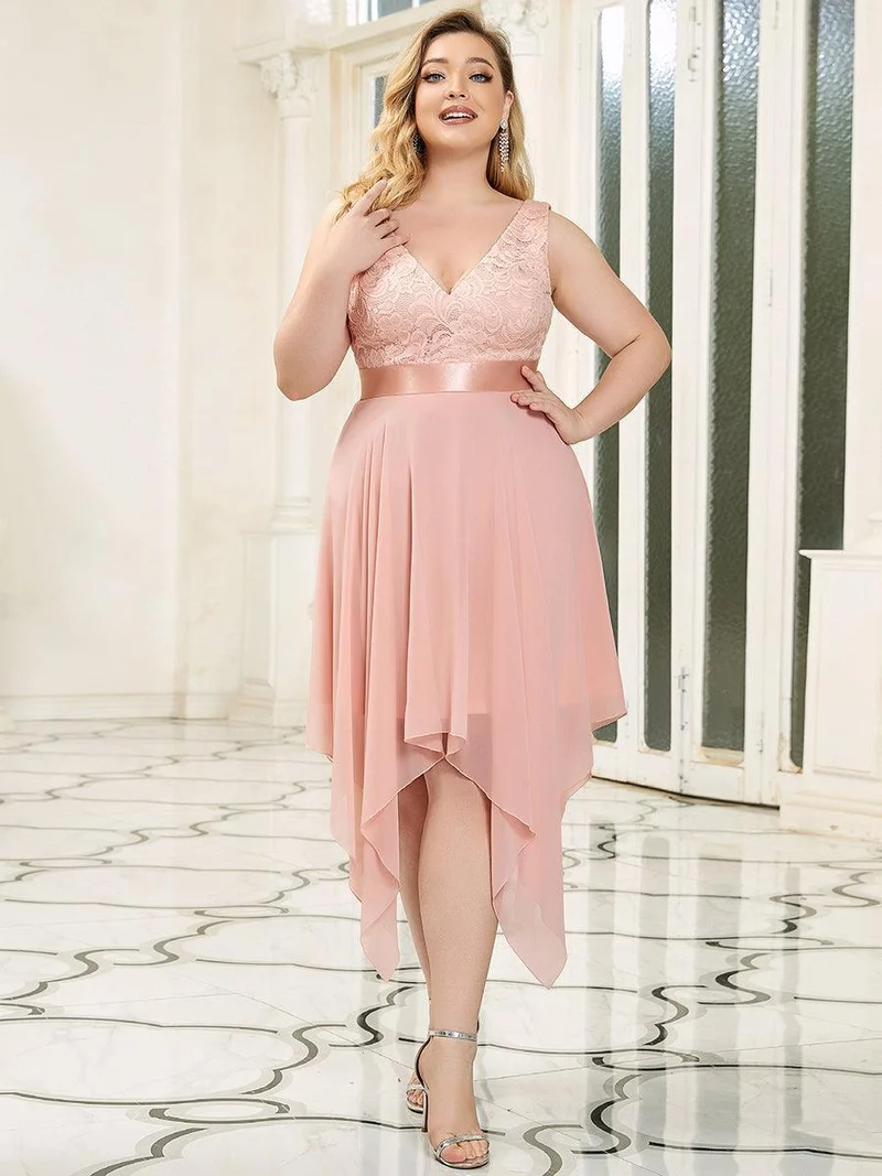 ever COSTA|Robe invitée mariage asymétrique en mousseline de soie