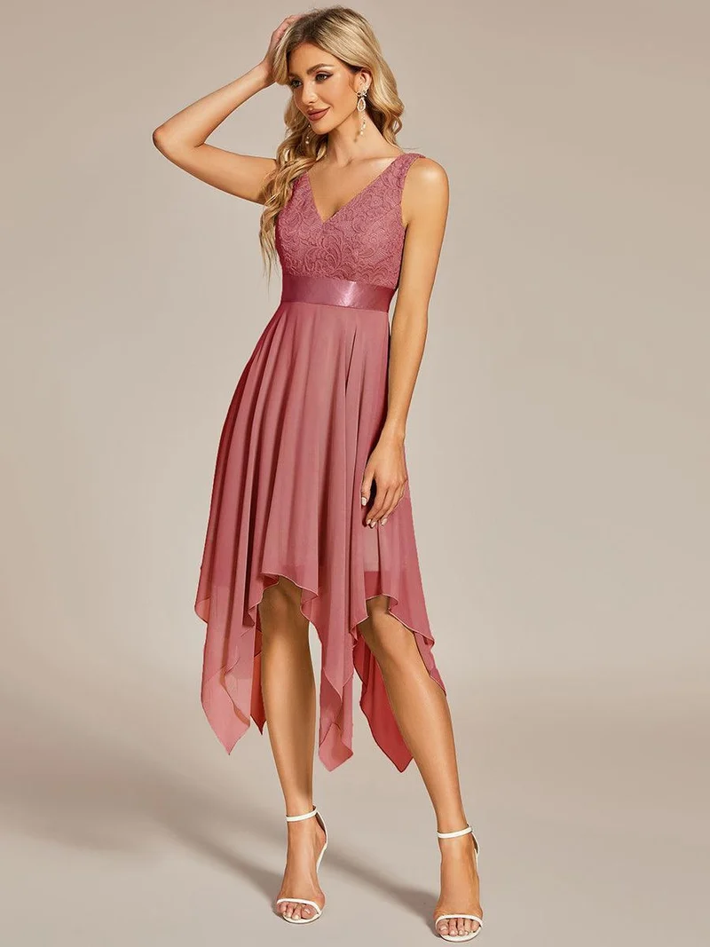 ever COSTA|Robe invitée mariage asymétrique en mousseline de soie