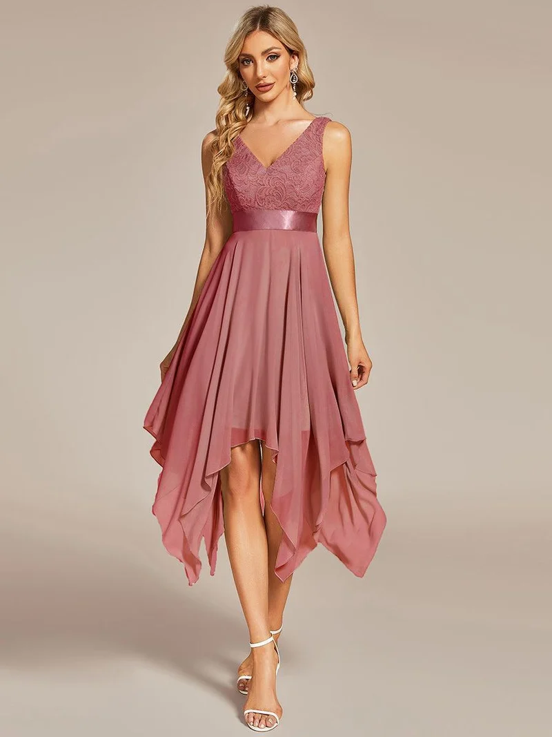 ever COSTA|Robe invitée mariage asymétrique en mousseline de soie