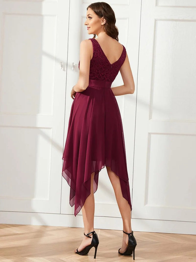 ever COSTA|Robe invitée mariage asymétrique en mousseline de soie