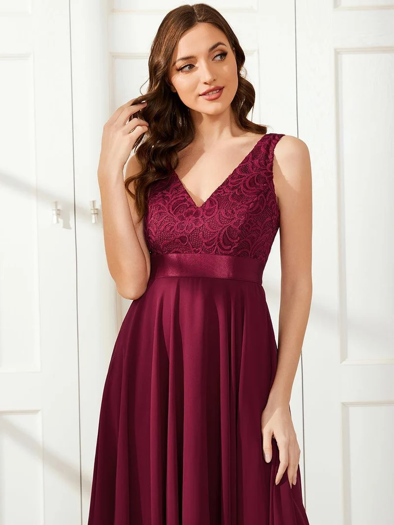 ever COSTA|Robe invitée mariage asymétrique en mousseline de soie