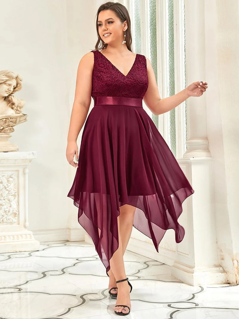ever COSTA|Robe invitée mariage asymétrique en mousseline de soie