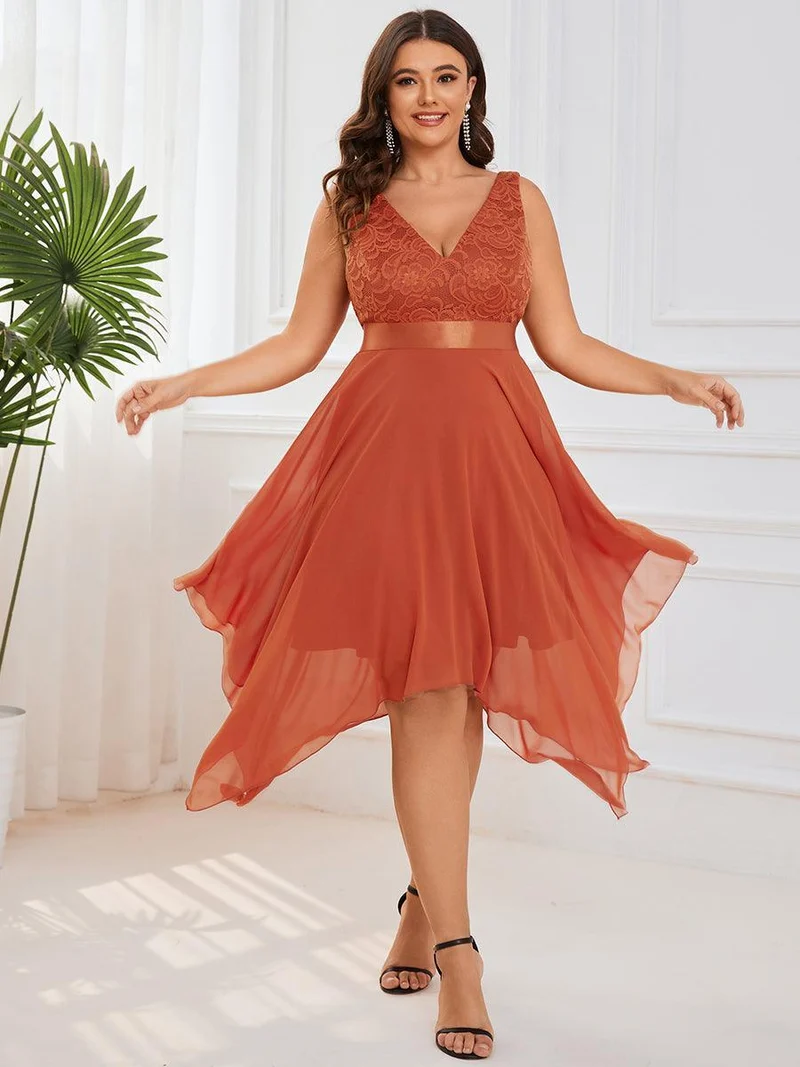 ever COSTA|Robe invitée mariage asymétrique en mousseline de soie