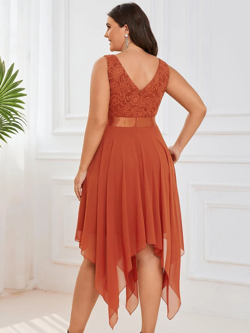 ever COSTA|Robe invitée mariage asymétrique en mousseline de soie