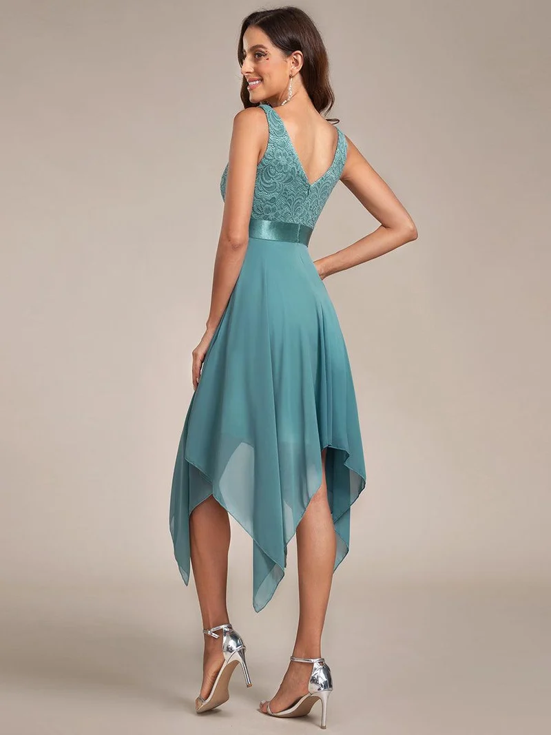 ever COSTA|Robe invitée mariage asymétrique en mousseline de soie