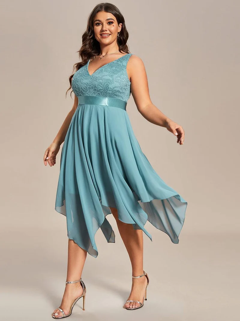 ever COSTA|Robe invitée mariage asymétrique en mousseline de soie