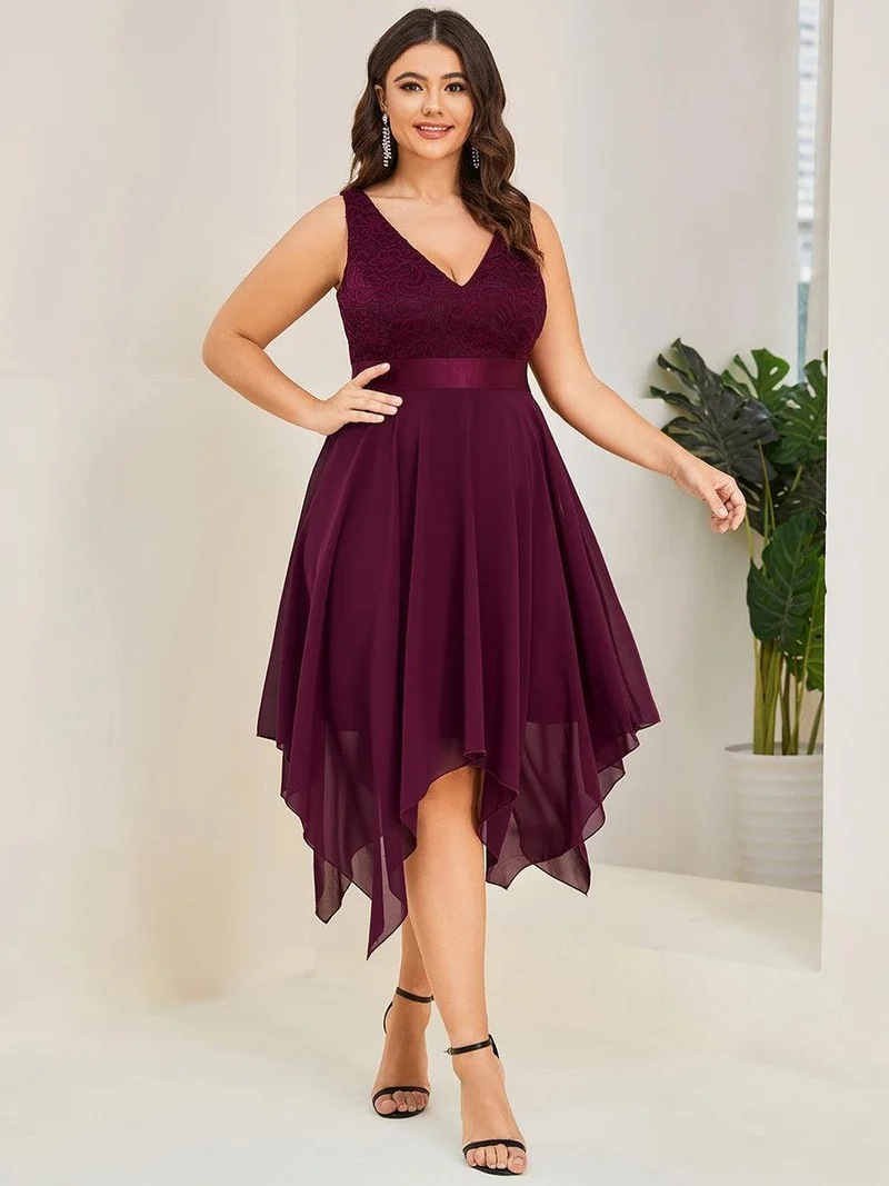 ever COSTA|Robe invitée mariage asymétrique en mousseline de soie
