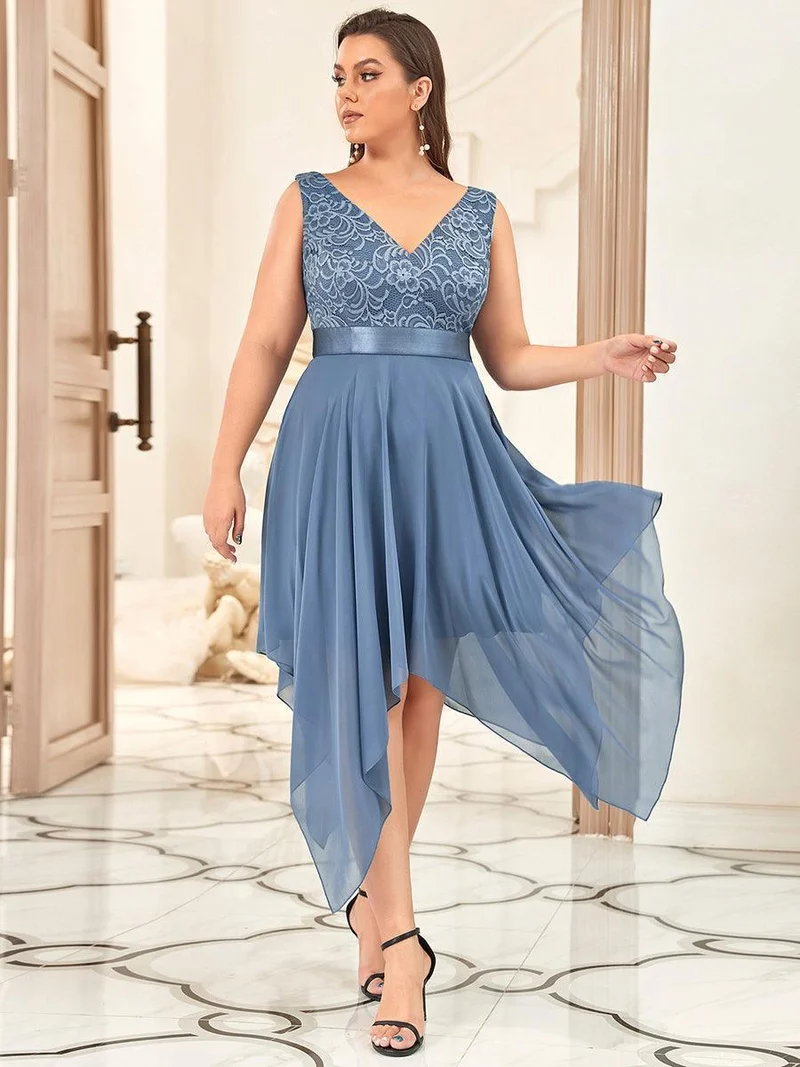 ever COSTA|Robe invitée mariage asymétrique en mousseline de soie