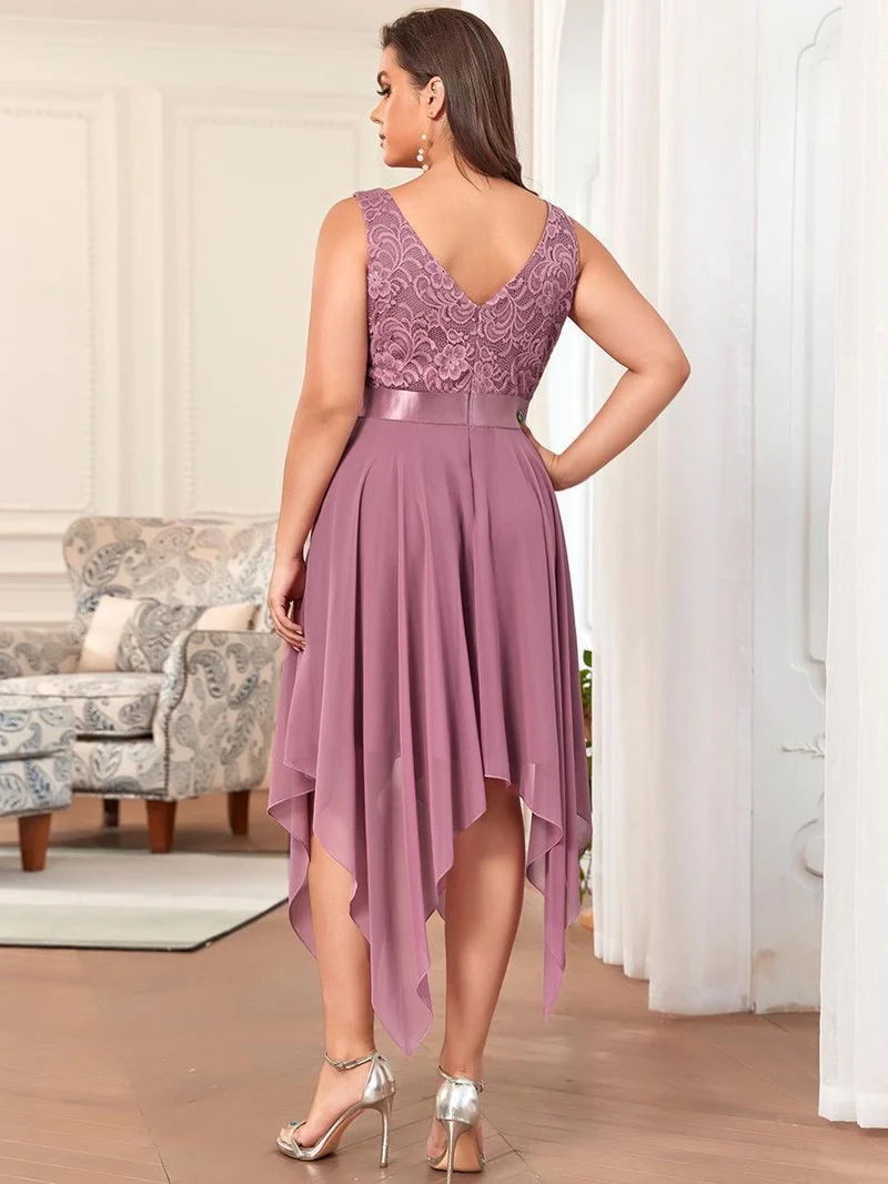 ever COSTA|Robe invitée mariage asymétrique en mousseline de soie