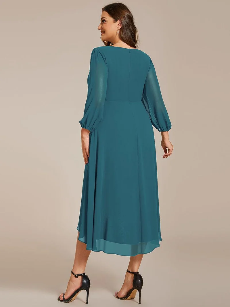 ever BRIAR|Robes de demoiselle d'honneur à manches longues et ourlet asymétrique