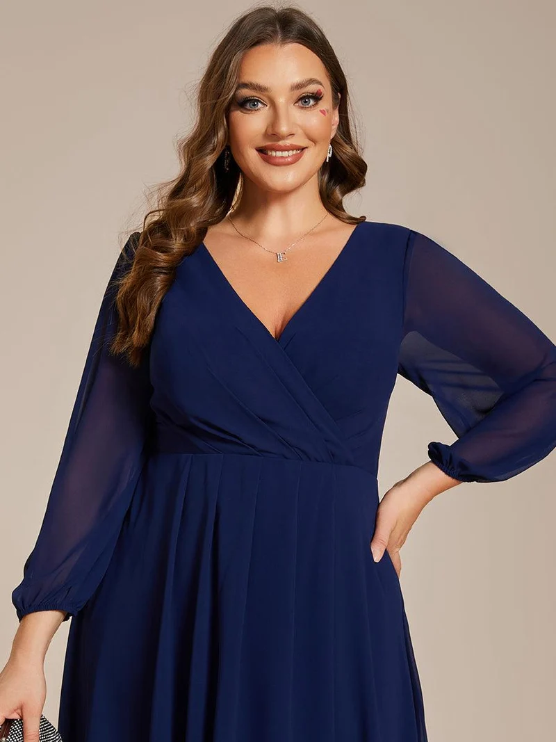 ever BRIAR|Robes de demoiselle d'honneur à manches longues et ourlet asymétrique