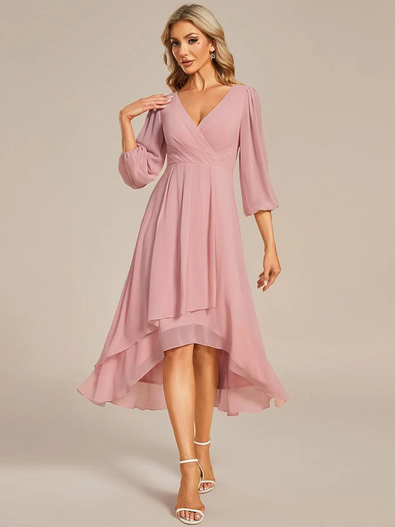 ever BRIAR|Robes de demoiselle d'honneur à manches longues et ourlet asymétrique