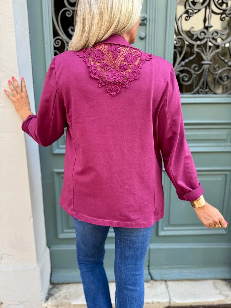 Veste tailleur Lorena prune
