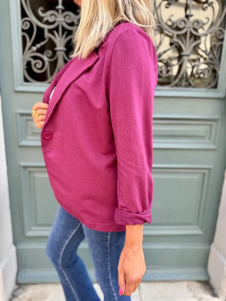 Veste tailleur Lorena prune