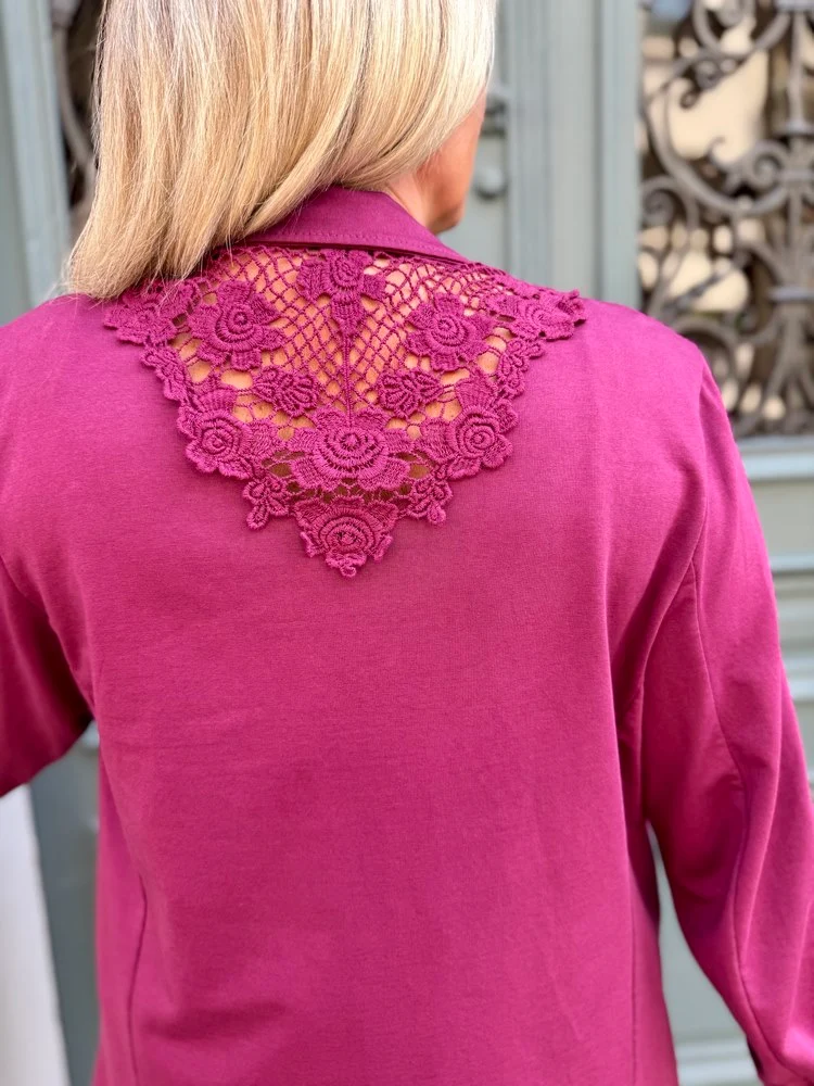 Veste tailleur Lorena prune