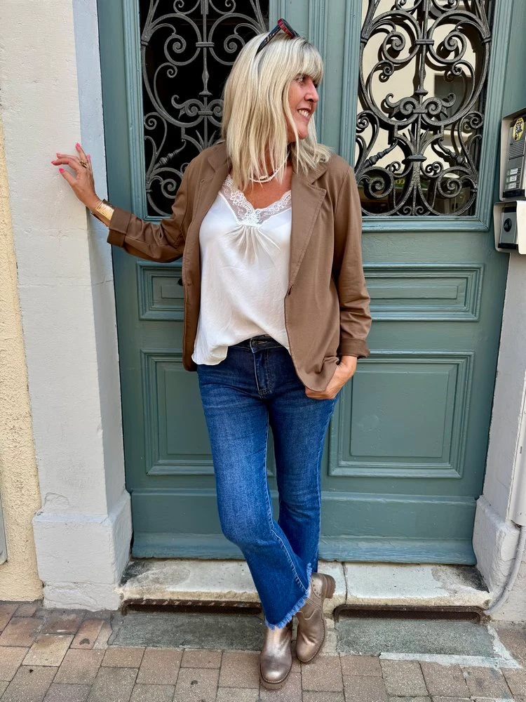 Veste tailleur Lorena chocolat