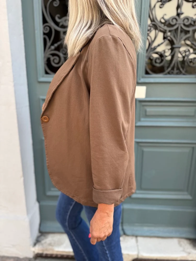 Veste tailleur Lorena chocolat