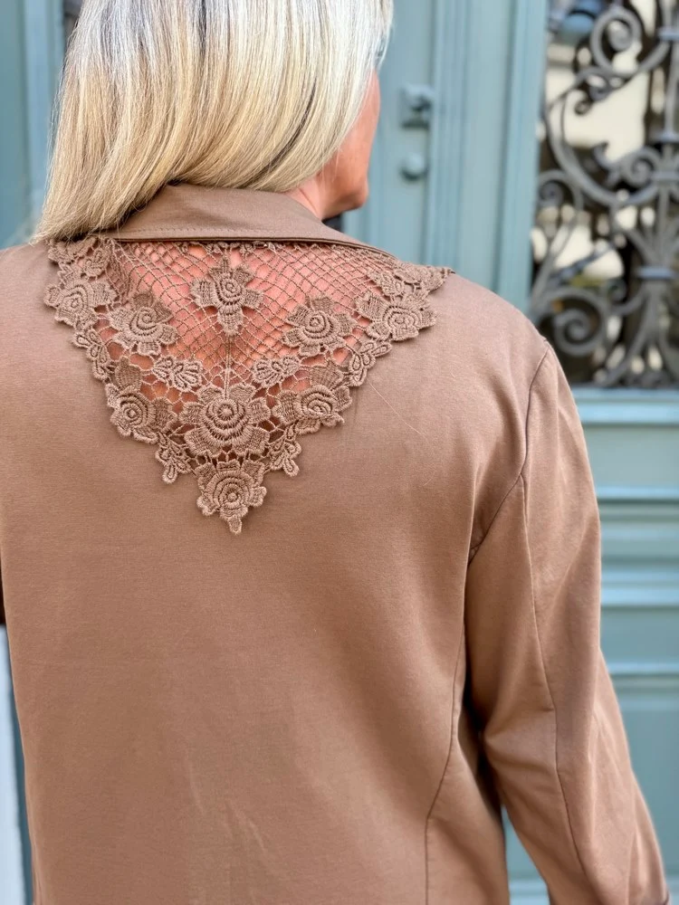 Veste tailleur Lorena chocolat