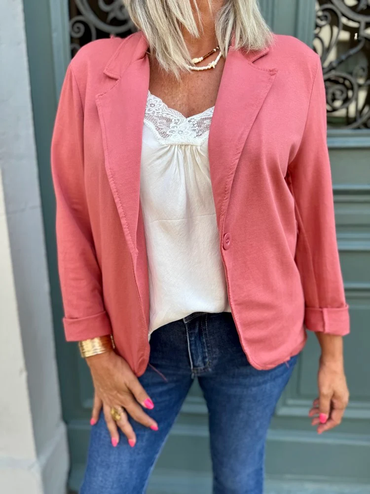 Veste tailleur Lorena terracotta
