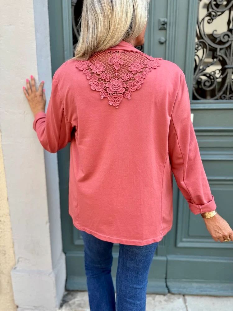 Veste tailleur Lorena terracotta