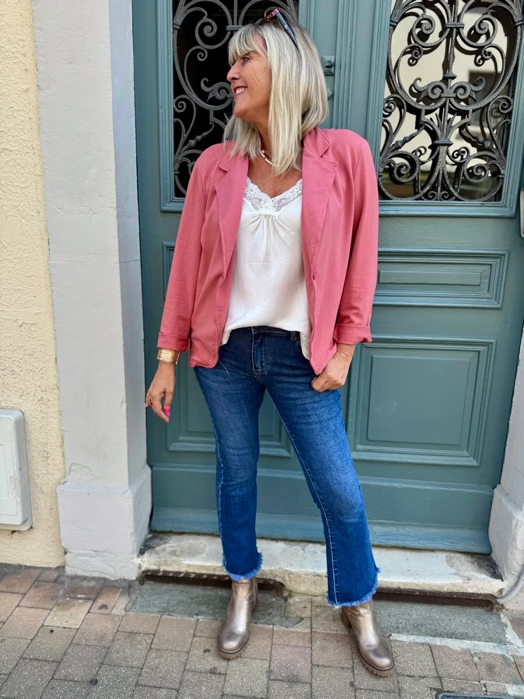 Veste tailleur Lorena terracotta