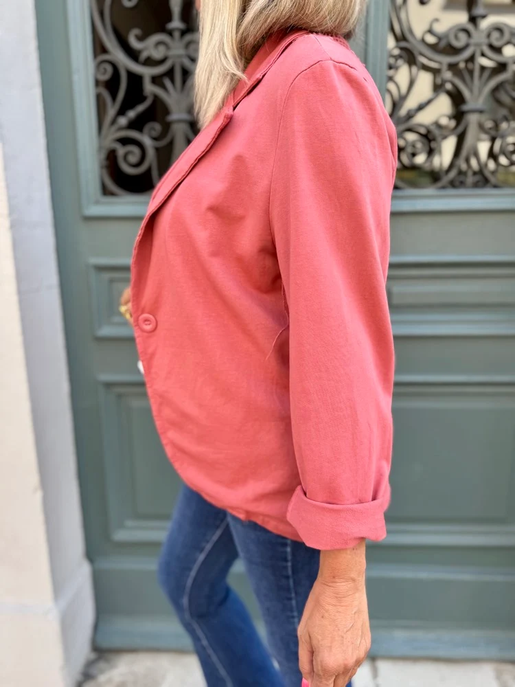 Veste tailleur Lorena terracotta